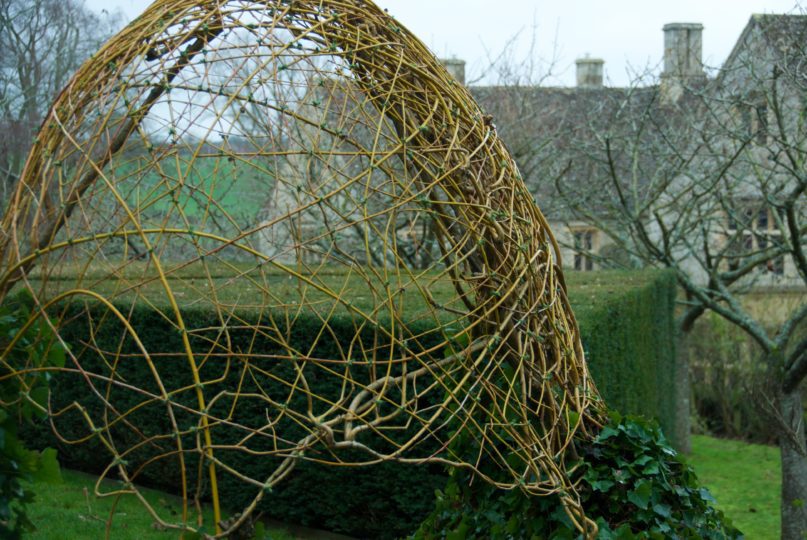 Willow arbour at Asthall Manor, Oxfordshire.